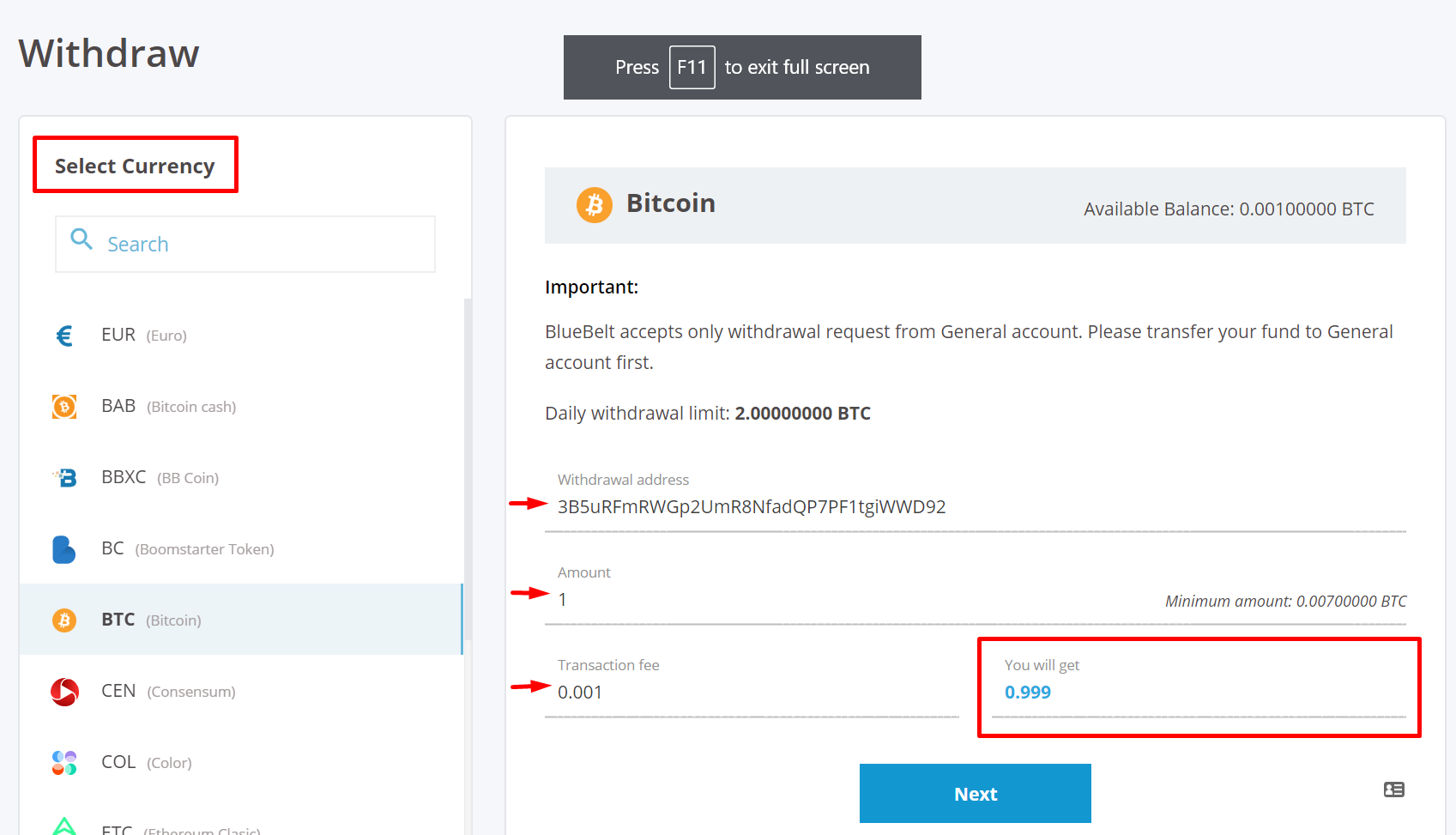 where to withdraw cryptocurrency